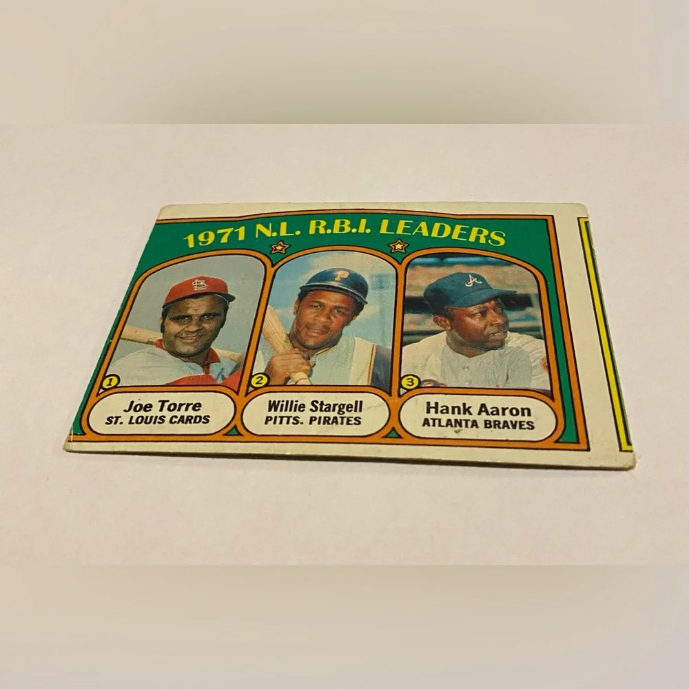 Hank Aaron/ Willie Stargell/Joe Torre 1971 N.L. R.B.I. Leaders Topps Baseball